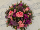 Funeral-Posies | Pink, Cerise and Purple Posy