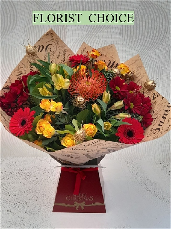 Christmas | Nationwide Delivery | Florist Choice Red and Gold