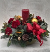 Christmas Arrangements | Red and Gold Candle Arrangement