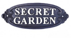 Gifts | Secret garden sign cast iron