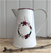 Christmas | Festive Wreath Embossed Vintage Zinc Jug 20cm