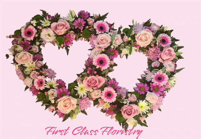 Heart Shaped Tributes | Open double heart tribute