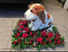 Designer and Bespoke Tributes  | Dog 3d floral tribute