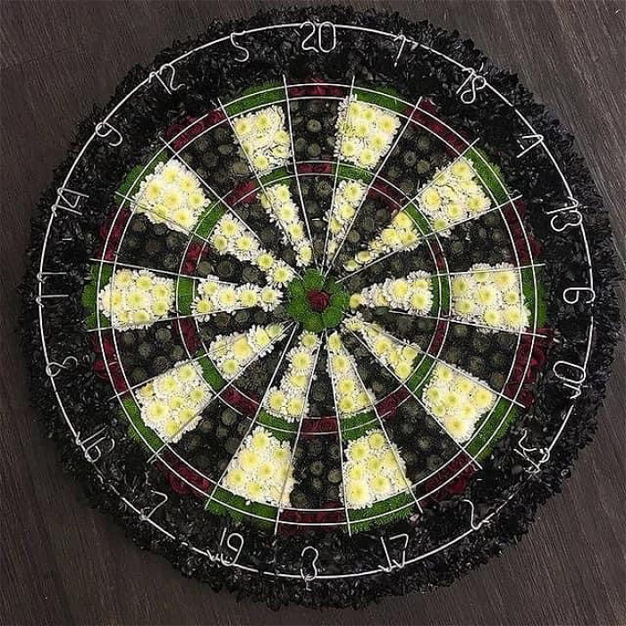 Funeral Flowers | Bespoke tribute Dartboard