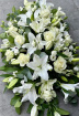 Funeral Flowers | Lily and Rose Casket spray