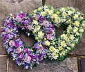 Funeral Flowers | Double open heart