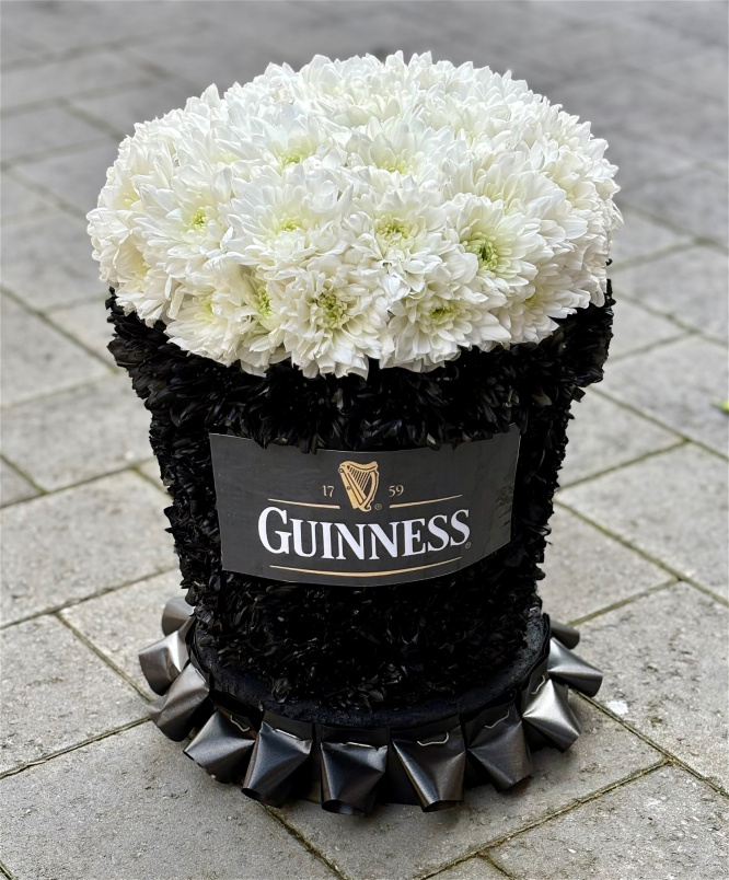 Funeral Flowers | Pint of Guinness