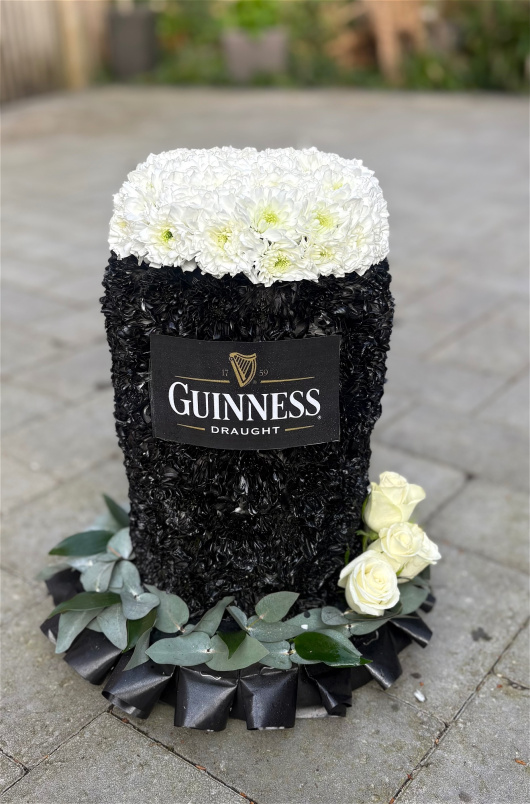 Funeral Flowers | Pint of Guinness