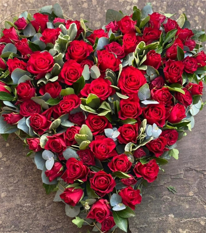 Funeral Flowers | Rose Heart