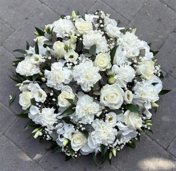 Funeral Flowers | All white posy