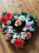 Funeral Flowers | Open heart wreath