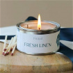 candles and reed difusers | Fresh linen candle pot