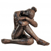 Home accessories | Sitting bronzed style woman statue