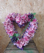 Artifical tributes | Artifical Pink Hydrangea Heart