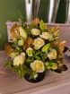 Hatbox Arrangements | Golden Glitz Hatbox
