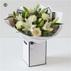 Beautifully Simple Bouquets | Bouquets | Sympathy | Beautifully Simple White Rose and Lily Hand tied Bouquet