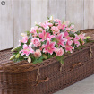 Funeral Flowers | Pink Rose and Lily Casket Spray