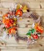 Artificial & Dried Arrangements | Autumn Door Wreath 1