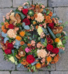 Sympathy | Orange Mixed Wreath