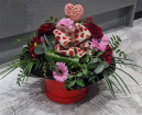 Arrangements | Valentines Day | Mixed Pink & Red Hatbox