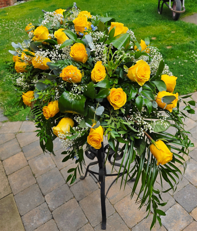 Sympathy | Yellow Rose Casket Spray