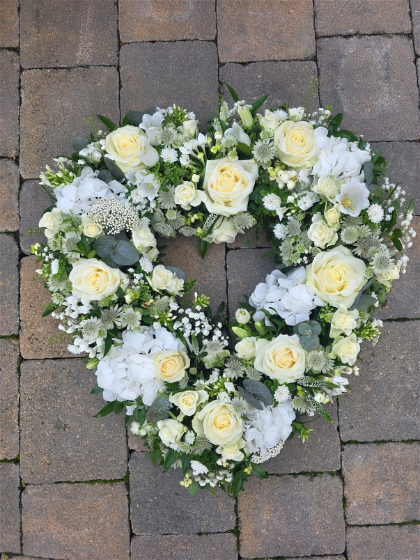 Funeral Tributes | Mixed White Heart