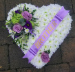 Funeral Tributes | Purple/Lilac Based Heart