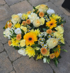 Funeral Tributes | Yellow & White Open Heart