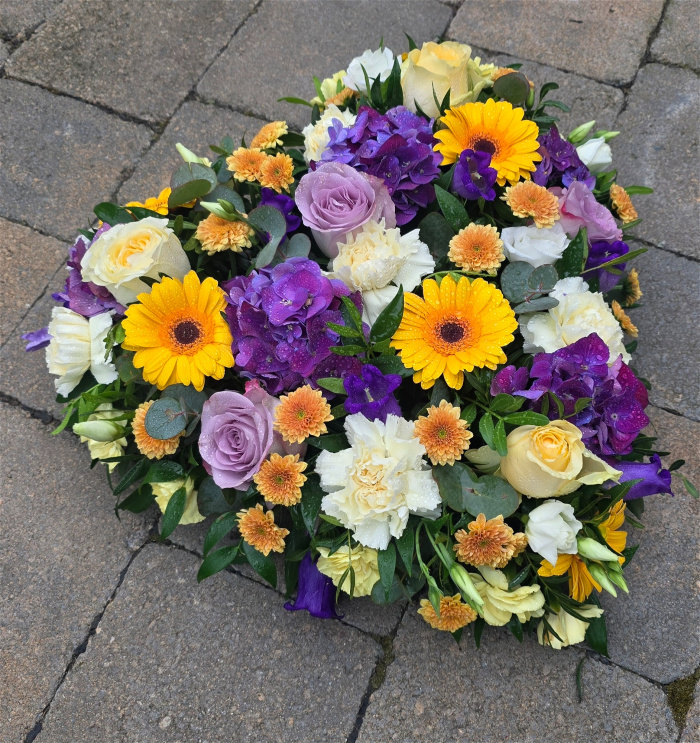 Funeral Tributes | Purple & Yellow Heart