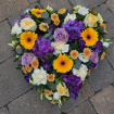 Funeral Tributes | Purple & Yellow Heart