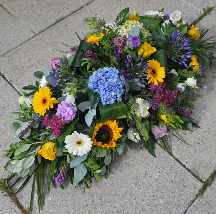 Funeral Tributes | Mixed Colour Casket Spray
