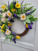 Door Wreaths | Spring Door Wreaths | Summer Door Wreaths | Purple and Yellow door wreath