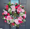 Spring Door Wreaths | Summer Door Wreaths | Raspberry Ripple door wreath