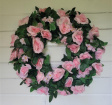 Spring Door Wreaths | Summer Door Wreaths | Pink Rose Floral Wreath