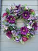 Autumn Door Wreaths | Spring Door Wreaths | Summer Door Wreaths | Purple artificial Floral Wreath