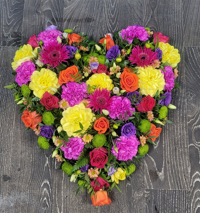 Funeral Hearts | Colourful full Heart