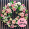 Door Wreaths | Mother's Day | Spring Door Wreaths | Summer Door Wreaths | Belle Pink Floral Wreath