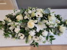 Funeral Flowers | Funeral Sprays | White and Ivory Spray