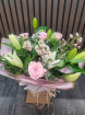 Fresh Flowers | Mother's Day | Pink rose and white lily Bouquet