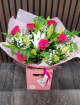 Fresh Flowers | Pink rose and white lily Bouquet