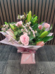 Fresh Flowers | Mother's Day | Pink rose & pink Lily bouquet