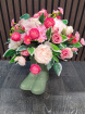 Fresh Flowers | Silk flowers for Vases | Spring Door Wreaths | Summer Door Wreaths | Pink artificial flower wellie planter