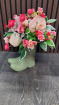 Fresh Flowers | Silk flowers for Vases | Spring Door Wreaths | Summer Door Wreaths | Pink artificial flower wellie planter