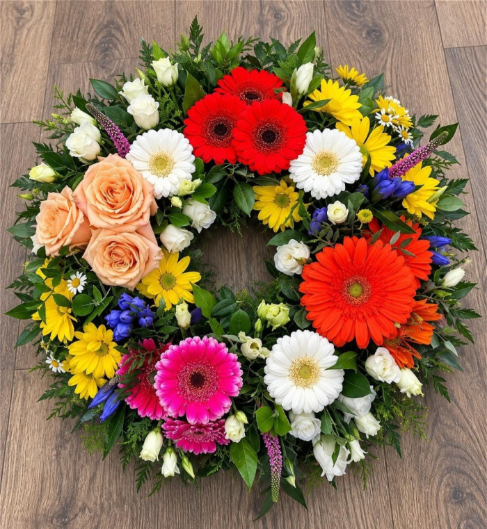 Funeral Flowers | Funeral Wreaths | Bright wreath