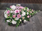 Funeral Flowers | Funeral Sprays | Pink & White single ended funeral spray