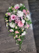 Funeral Flowers | Funeral Sprays | Pink & White single ended funeral spray
