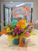 Balloon & Flower Hatbox | Fresh Flowers | Flower & Balloon Combo