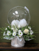 Balloon & Flower Hatbox | Fresh Flowers | Flower & Balloon Combo