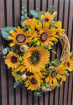 Autumn / Winter Door Wreaths | Spring / Summer Door Wreaths | Sunflower Happy door wreath