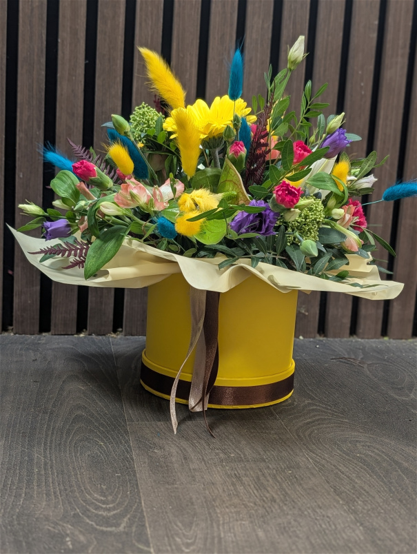 Fresh Flowers | Hat Boxes | Autumn Haze fresh flower hatbox